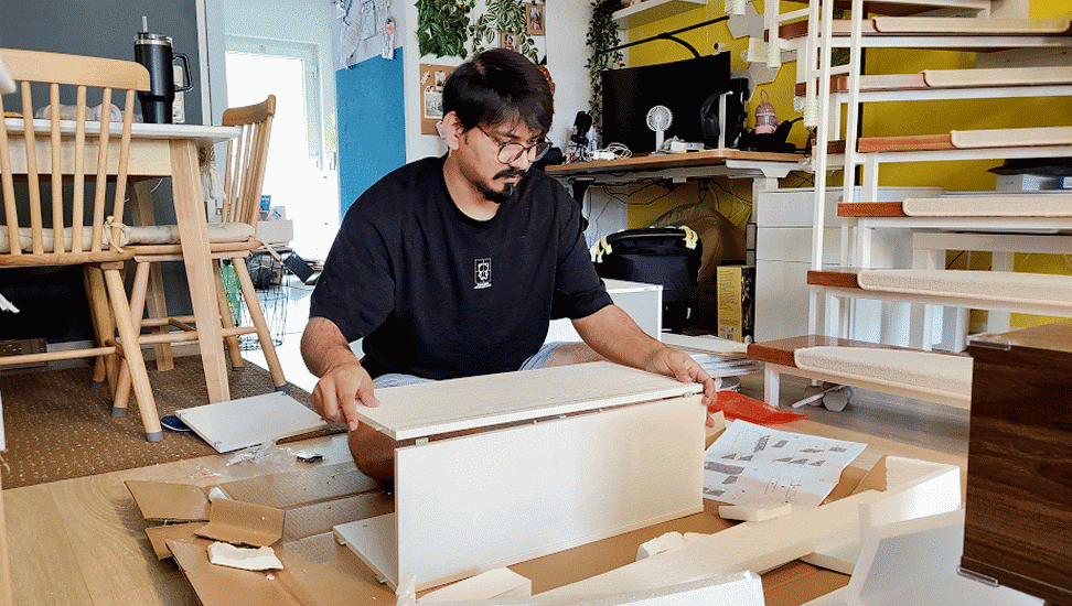 My Awesome Time Building a SONGMICS HOME Toolless Bookcase and Bedside Table