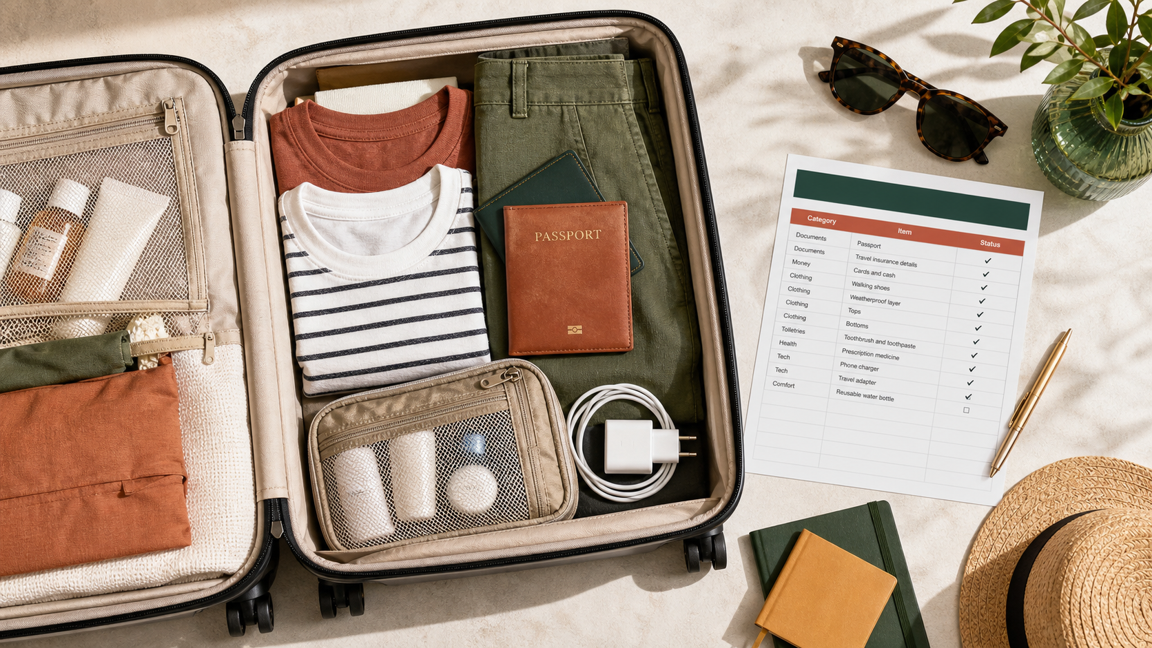 Free Vacation Packing List Template for Excel